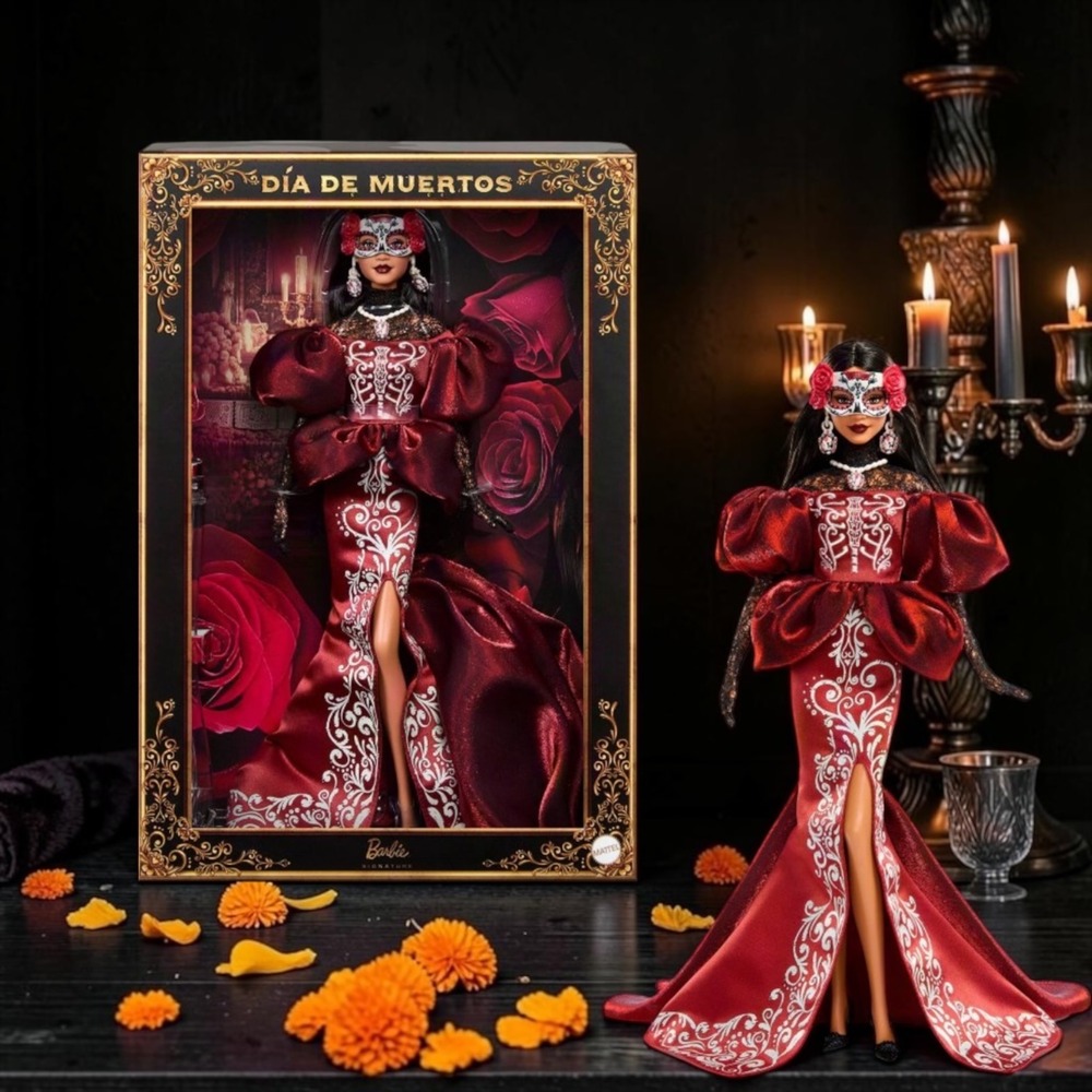 Limited Edition Barbie Signature Dia De Muertos 2024 Doll in Satin Dress